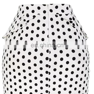 Grace Karin Occident Women's Hips-Wrapped Vintage Retro Cotton Polka Dots Skirt CL008928-9 thumbnail-5