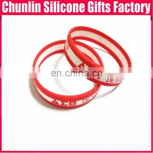 New Coimg 3 Layers Silk Printing Silicone Wristbands thumbnail-5