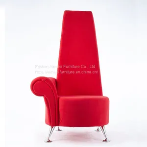 Modern Design Fabric Leisure Single Armrest Hotel Lounge Throne Chair thumbnail-1