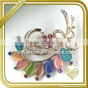 Fashion Jewelry Stick Magnet Pin Brooch With Rhinestone FB045 thumbnail-1