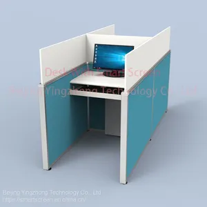 Height-adjustable Study Cubicle Partiton Anti-noise Carrel Dividers Lifting Hidden Screen Library Table Office Workstation Computer Desk thumbnail-1