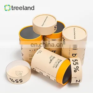 Eco Friendly Printing Food Grade Biodegradable Cylinder Kraft Cardboard Tube Paper Container Packaging thumbnail-4
