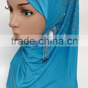 2016 New Fashion Islamic Hejab Beaded Big HIJAB thumbnail-1