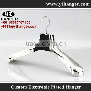 IMY-379 Silver Wide Plating Fur Coat Hanger Wholesale thumbnail-1