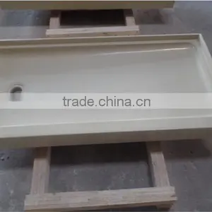 Hotel Bathroom Cultured Marble Shower Pan, Shower Base, Shower Tray thumbnail-5