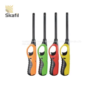 Factory Wholesale High Quality Barbecue Lighters Long Plastic Gas Lighter Refillable Candle Lighter thumbnail-1
