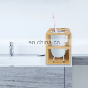 Cheap Price High Quality Bamboo Toothbrush Holder Rack For Bathroom thumbnail-5