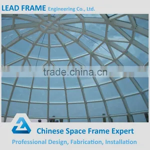 High Standard Space Frame Dome Steel Building With Glass Roof thumbnail-2