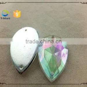 Drop Shape Ab Crystal Plastic Stone thumbnail-1