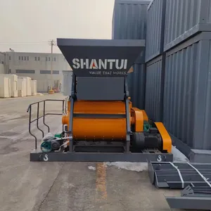 JS500 DOUBLE HORIZONTAL SHAFTS FORCED CONCRETE MIXER thumbnail-3