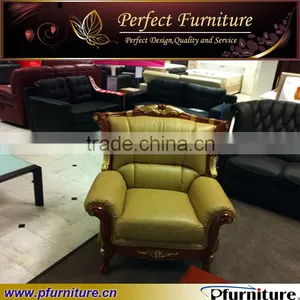 Latest Leather Neoclassic Style Sofa PFS3895A thumbnail-1