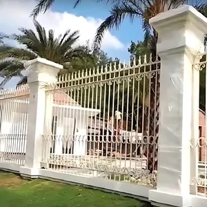 Farm and Garden Security Fencing, Durable Wrought Iron Garden Fence Privacy Design for Outdoor Boundaries thumbnail-2