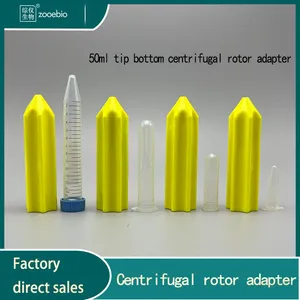 Centrifuge Adapter 50ml Sharp Bottom to 15ml/10ml/5ml/1.5ml Conversion Sleeve, Injection Molded Material thumbnail-1