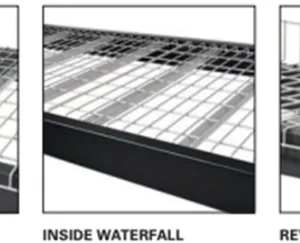 Warehouse Standard Size Flare Waterfall Welded Galvanized Steel Metal Storage Wire Mesh Decking for Pallet Racking thumbnail-3