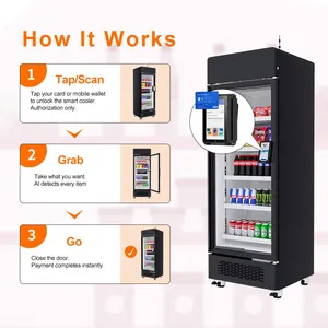 AFEN 24/7 Qr Code Smart Refrigerated Snacks and Drinks Ai Vending Machine With Camera and Support Pax Cashless Payment System thumbnail-5