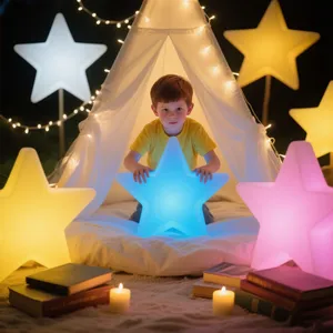 ESmartlive Colorful Plastic Christmas Tree 6000K Daylight LED Illuminated Lights IP65 Rated Dimmable for Outdoor Decor thumbnail-1