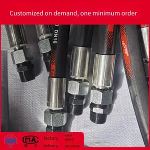 Hydraulic Beer Throat Pipe, Hydraulic Hose Assembly, Oil Pipes for Construction Machinery Vehicles With Connectors thumbnail-1