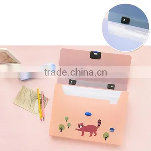 Lovely& Delicate Style A4 Colorful Pvc Expanding File Folder With Handle Suitable Office Lady Supplier's Choice thumbnail-2