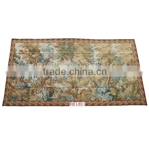 100% Wool Hand Knotted Aubusson Tapestry and Wall Hanging thumbnail-1