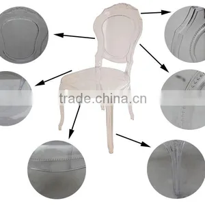 Modern Leisure Dining Clear Resin Bella Plastic Chairs thumbnail-4