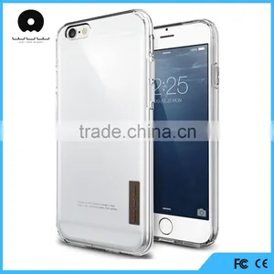 Clear Slim Transparent Acrylic Plastic Back Cover Flexible TPU Silicone Frame Bumper Hybrid Case for IPhone 6 Supplier's Choice thumbnail-1