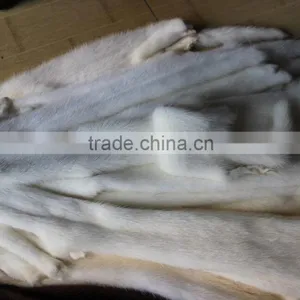 Luxury White Real Mink Fur Wholepieces Skin and Fur Pelt For Gorgeous Coats of Women thumbnail-2