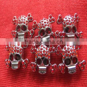 Compet Wholesale 10mm Rhinestone Slide Charm Skulls thumbnail-5
