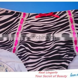 Fashion Plus Size Bra Set, Sexy Zebra Printed Microfiber thumbnail-6