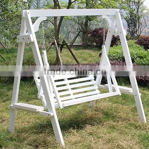 Kids Outdoor Playground Wooden Garden Swing in Playground /white Swing thumbnail-1