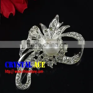 2016 New Fashion Strass Brooch Pins With Zinc Alloy , Flower Pin Brooch With Crystal, Factory Wholesale for Wedding Invitation thumbnail-1