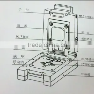 Double Ends Bga Smt ic and Ict Test Socket thumbnail-2