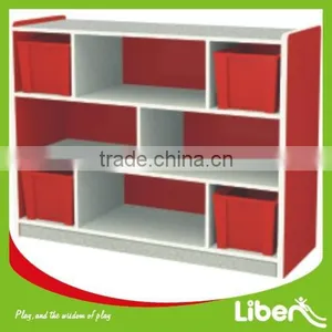 Non-toxic Fireproof Kids Wooden Cabinet for Kindergarten LE.SJ.028 thumbnail-1