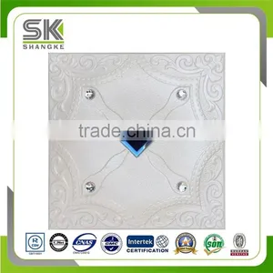 White Colored Simply Style Faux Leather 3D Tile For Home Decoration thumbnail-3