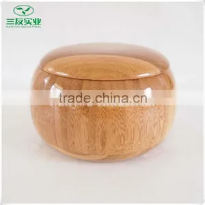 2016 Newly Good Strength Natrual Bamboo Canister With Lid thumbnail-1