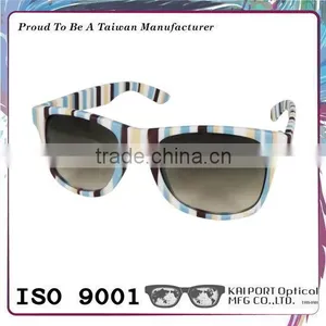 Classic Stripes Pattern Rubber Top Coat pc Graduated Sunglasses Available thumbnail-3