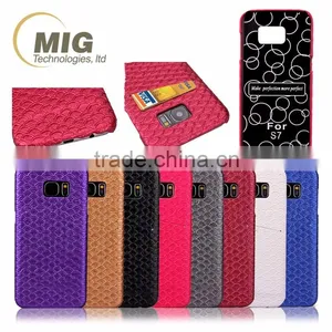 Hot Sale Scale Pattern Skin Leather Case, PC Hard Cover With Card Slot on the Back for Iphone 6S/6 Plus thumbnail-1