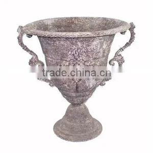 8009498MC Metal Garden Planter Vintage Small Flower Vase thumbnail-1