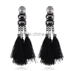 2016 A-bomb Wholesale Fashionable Golden Beaded Tassel Earrings thumbnail-2