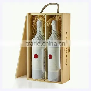 2 Bottle Wooden Wine Box for 750ml 450ml Wine Gift Pack Box thumbnail-3