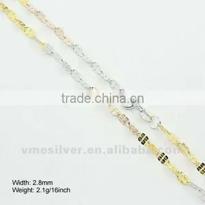 [DSC05854] 925 Silver Chains, Three Colors Valentin Chain thumbnail-1