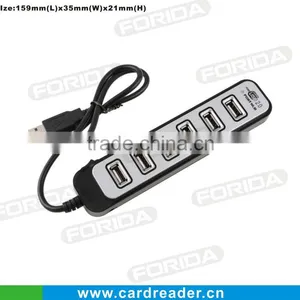 New Sliding Plug Socket 7 Ports Socket Usb Hub 2.0 High Speed for Laptop pc thumbnail-1