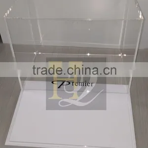 Best Selling Plexiglass Acrylic Rectangle Display Gift Box With Bottom Base thumbnail-2