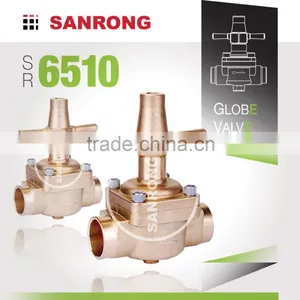 Sanrong Air Conditioner Threaded Shut Off Valve, Welded Brass Stop Valve, Two Way Refrigeration Valve thumbnail-5