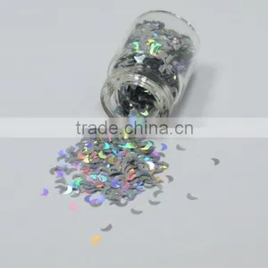 3mm Laser Silver Moon Sequins thumbnail-3