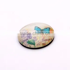 Best Selling Telephone Print Round Crystal Fridge Magnets for Wholesale thumbnail-3
