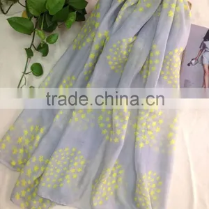 2015 Newest Design Novel Fashion Scarf Muffler and Voile Scarf Polyester Scarf for Lady thumbnail-2
