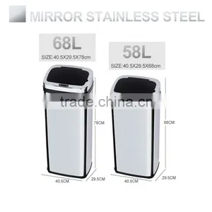 8 10 13 Gallon Infrared Touchless Dustbin Stainless Steel Waste Bin Eco-friendly Sensitive Garbage Can SD-007 thumbnail-4
