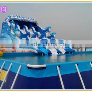 2016 New Top Selling Non Inflatable Pool, Metal Frame Swimming Pool With Water Slide, Custom Inflatable Pool thumbnail-5