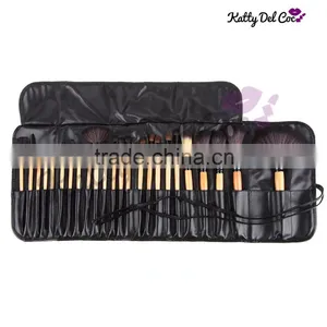Wood Color 24pcs Makeup Brush Professional 24pcs Custom Logo Makeup Brushes Set PU Bag Quality Choice Supplier' thumbnail-5