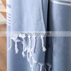 Dark Blue Beachtowel Fouta Beach Towel Striped Beach Towel thumbnail-2